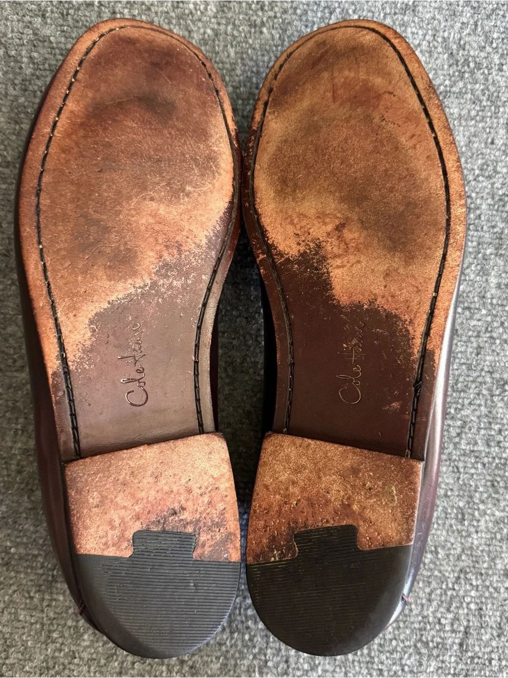 Cole Haan Pinch Tassel Loafers 14D Burgundy Oxblood Leather Moc Toe Slip On